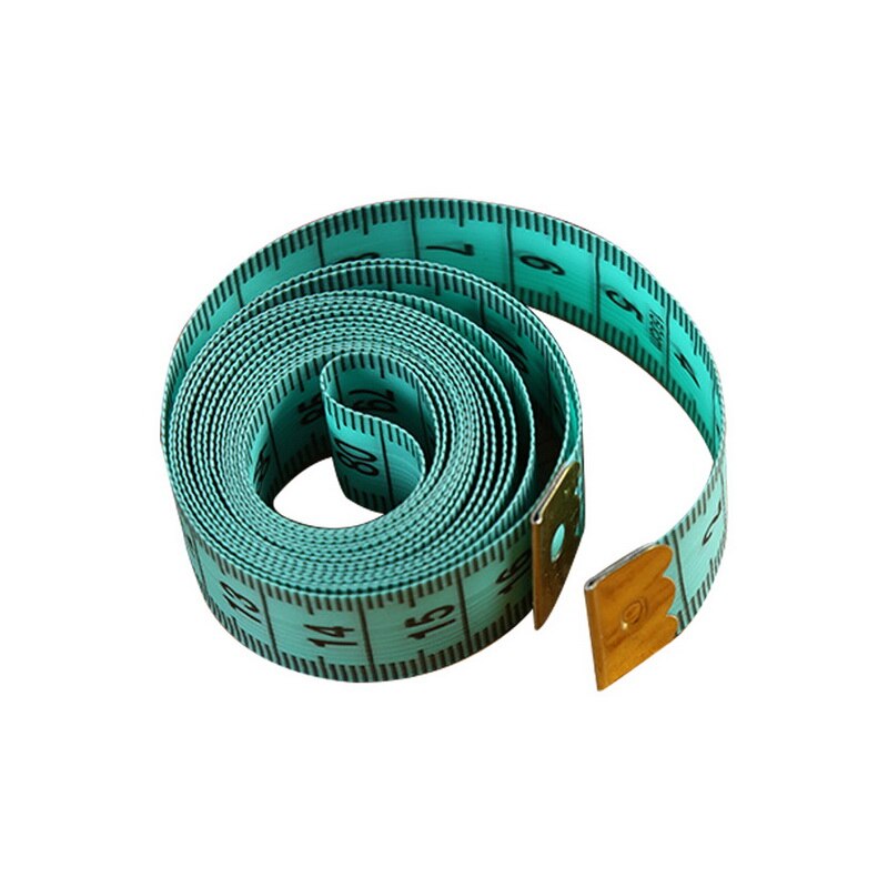 1 stuk 150cm/60 " lichaamsmeetliniaal naaimaat kleermaker zacht plat naailiniaal naaimeetlint willekeurige kleur