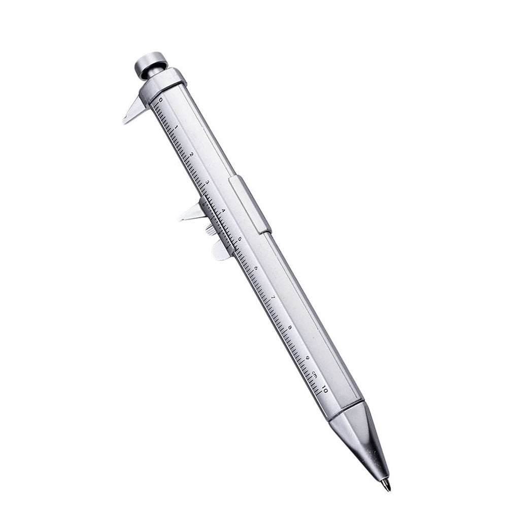Ruler Multifunctional Measuring Tool Portable Office Practical Scale Writing Ballpoint Vernier Caliper Pen Shape Student School