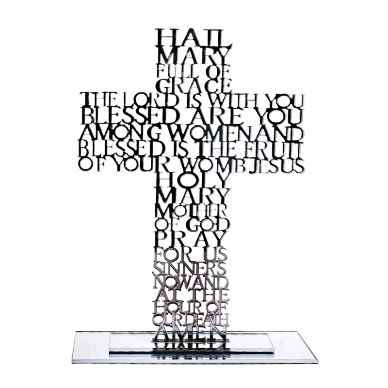 Acryl Religieuze Geschriften Kruis Jezus Christus Katholieke Bijbel Kerk Gebed Home Kapel Decor Religieuze Artikelen 21Cm