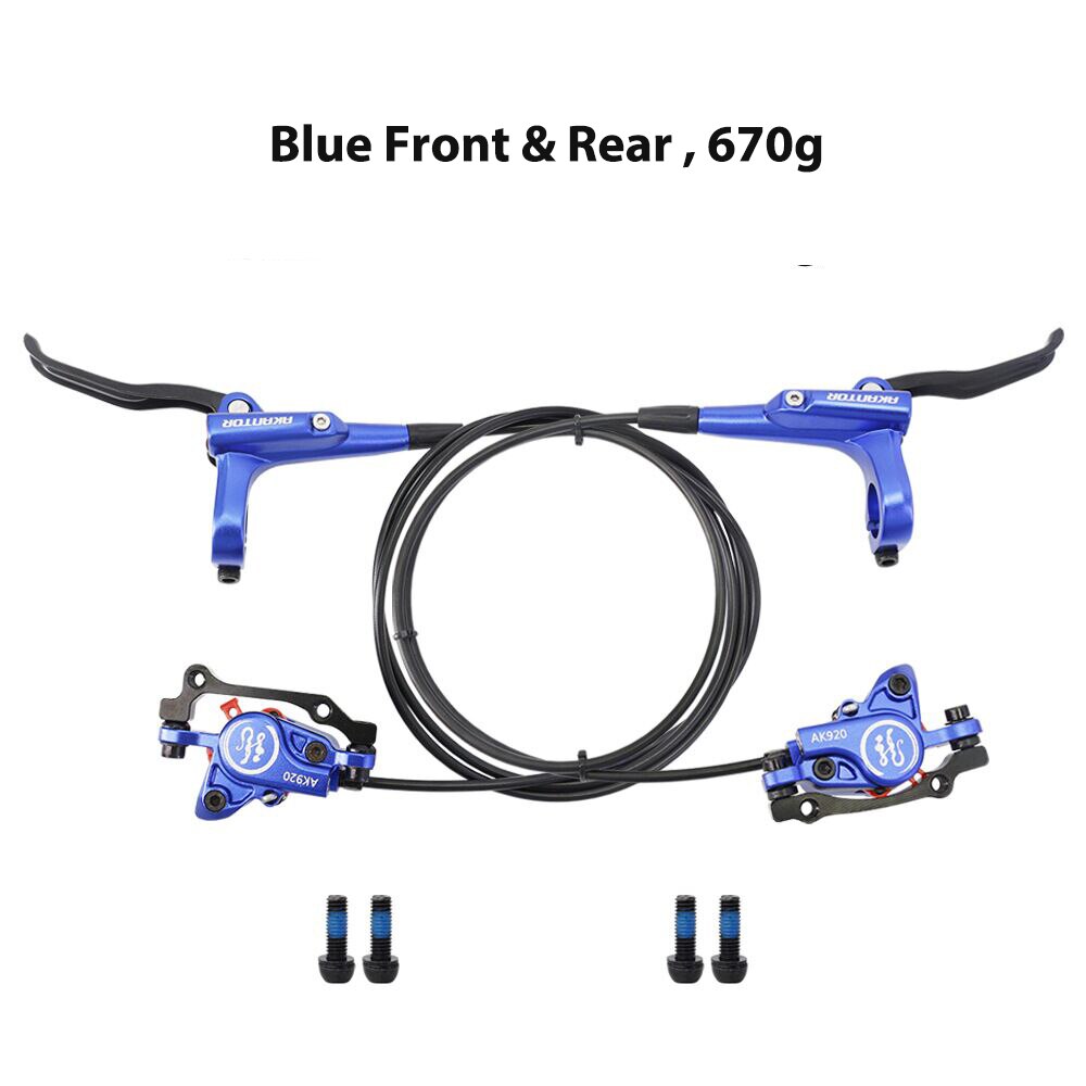 Bike Brake Hydraulic Oil Pressure Disc 800/1450 Mountain Bicycle Oil Brake Upgrade MTB Bike Accessories: Blue Set