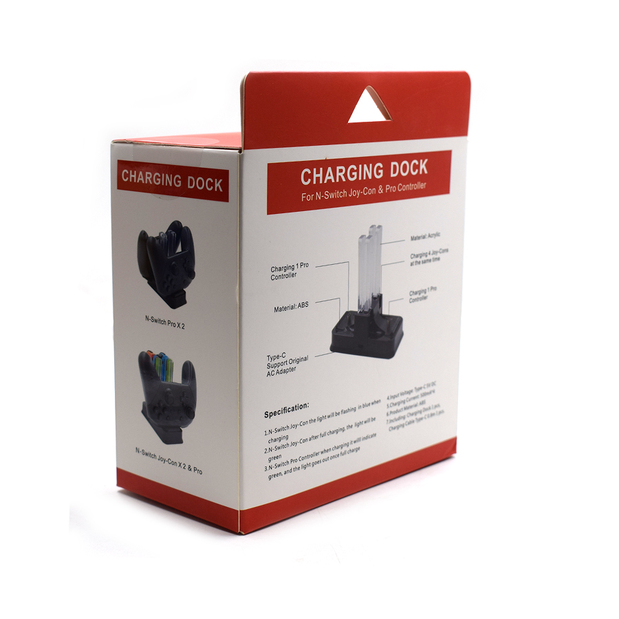 Charger For Nintendo Switch Charging Dock Multi-function Charging Dock Station With LED For NS Switch Gamepad Joy Pad