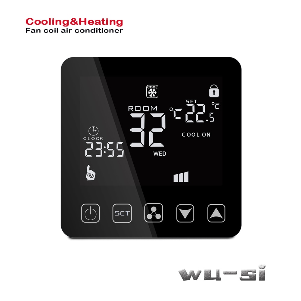 Programmable 2P 4P thermostat with cooling,heating,ventilation