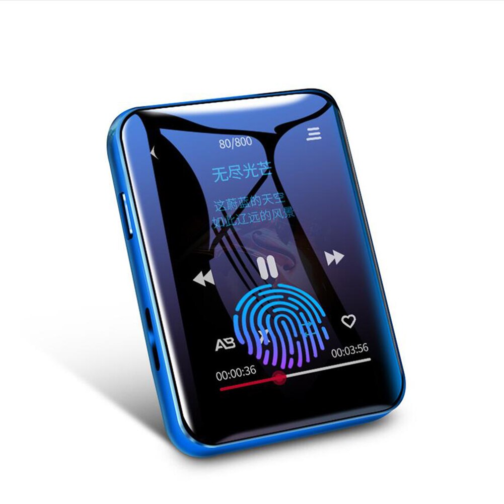 Multimedia  mp3/mp4- speler met bluetooth 1.8- inch touchscreen hifi-speler 4/8/16g muziekspelers 256g tf-kaart fm-videospeler: Blauw / 4gb