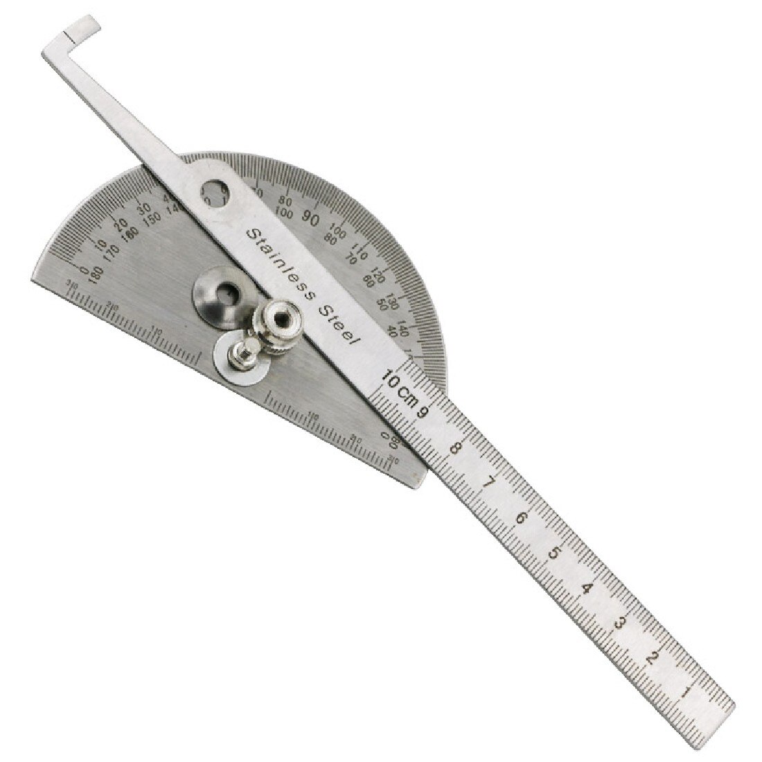 Digital Ruler Stainless Steel Round Head 180 degree Protractor Angle Finder Rotary Measuring Ruler Machinist Tool Craftsman