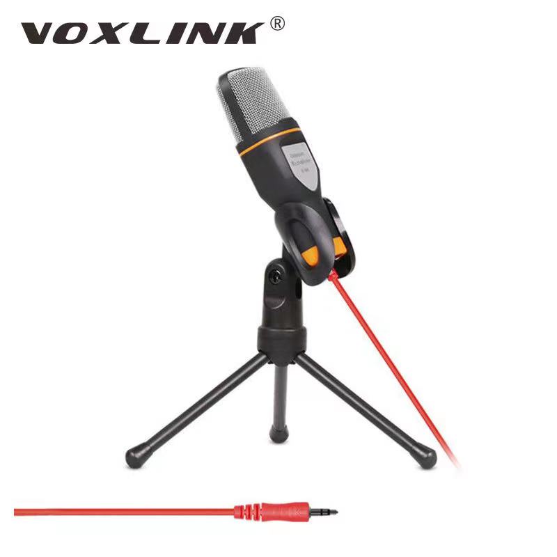 VOXLINK Condenser Microphone with 3.5mm Plug Home Stereo MIC Desktop Tripod For Skype Chatting PC Video Recording