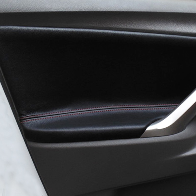 4 Stuks Microfiber Lederen Auto Armsteun Panel Cover Deur Panel Cover Armsteun Oppervlak Cover Accessoires Voor Toyota Verso