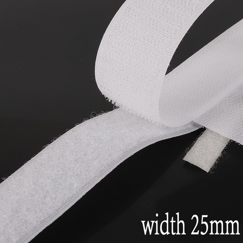 2 meters/partij 16mm/20mm/25mm/30mm/40mm breedte Wit kleur Haak en Lus Tape/Roll-Naaien Tape (Niet Lijm): Goud