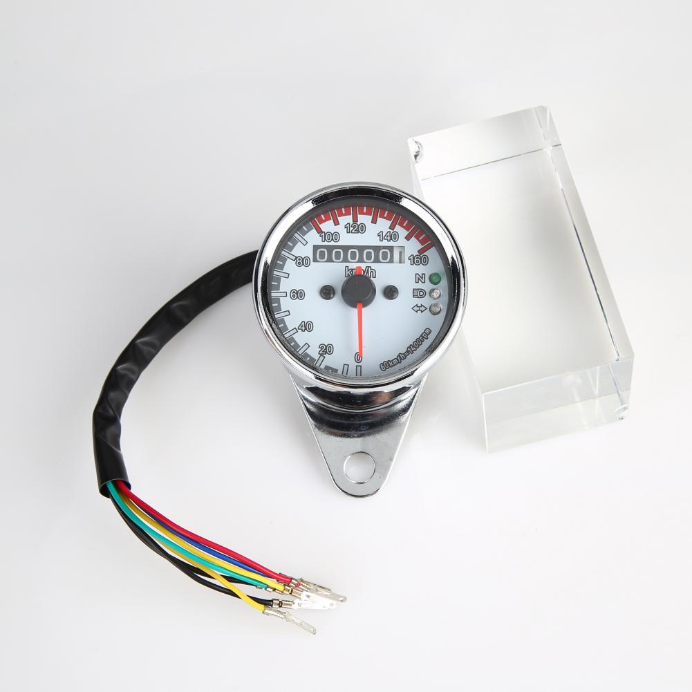 85% Verkoop! Snelheidsmeter Motorfiets 12V Universele Motorfiets Snelheidsmeter Kilometerteller Snelheidsmeter Toerenteller Met Led Indicator