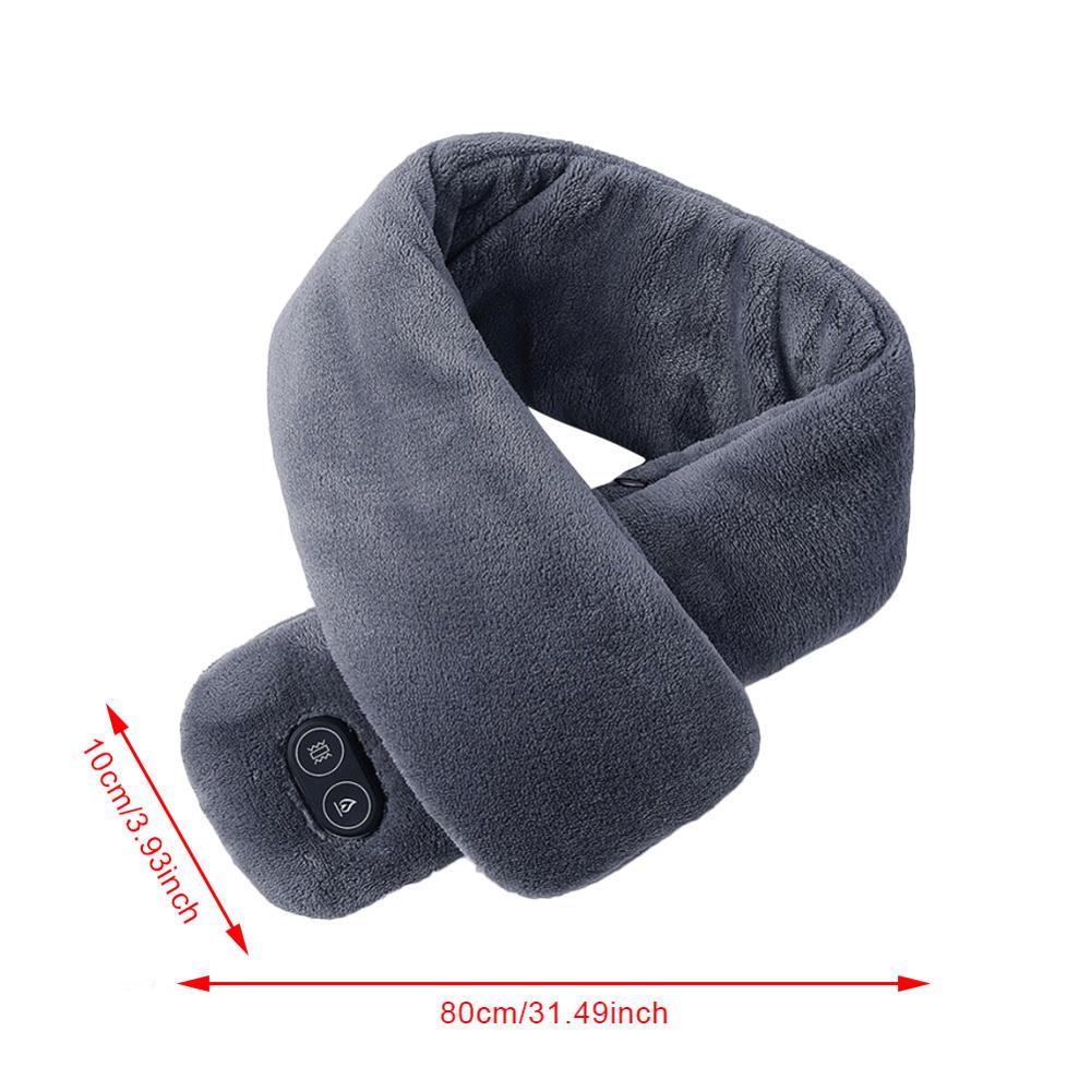 Winter Scarf Heated Scarf USB Women Heating Scarf Couple Scarf Neckerchief Plush Collar Scarves（no battery）