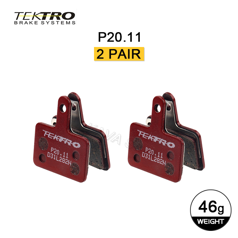 TEKTRO E10.11/P20.11 Pastiglie in ceramica metallica MTB strada Pastiglie freno a discoteca pieghevoli per bicicletta per Shimano MT200 M375 M285 M515: Rosso