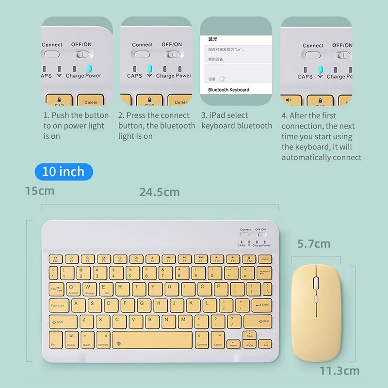 Bluetooth Keyboard and Mouse For Apple Teclado iPad Xiaomi Samsung Huawei Phone Tablet Wireless Keyboard For Android IOS Windows