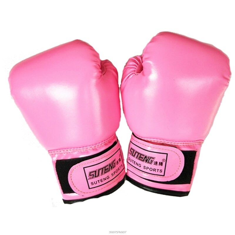 3-10v lasten nyrkkeilyhanskat lapsille lapsille nuorille nyrkkeilysäkki potkunyrkkeily muay thai rukkaset mma harjoitussparraushanskat: Kuuma pinkki