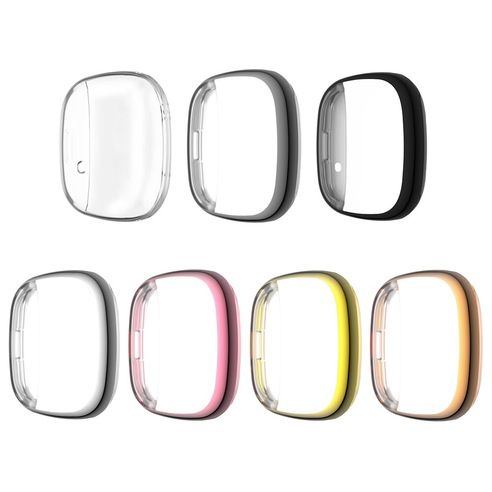 Screen Protector Voor Fitbit Versa 3/Fitbit Gevoel Lite Rondom Ultra Dunne Zachte Tpu Horloge Case Bumper protector