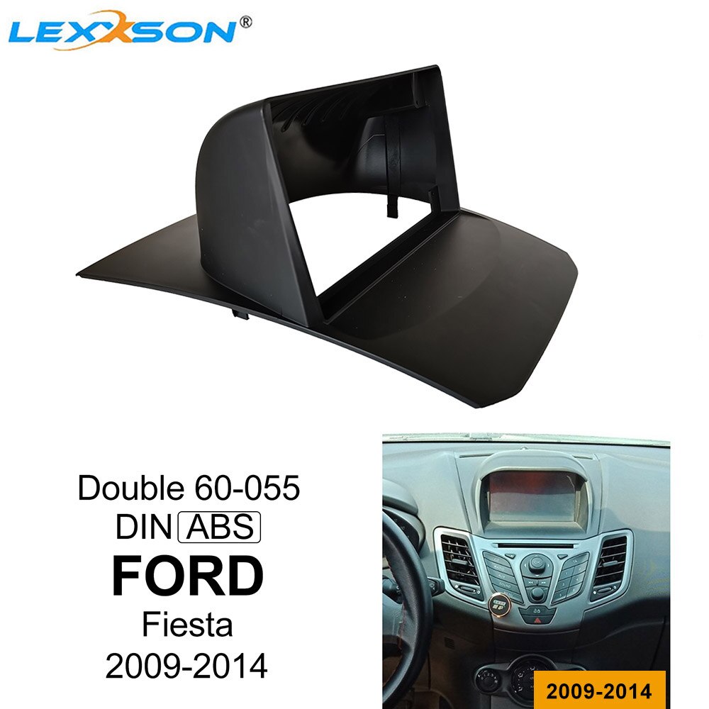 Fascia de coche de 9 pulgadas para FORD Panel estéreo para salpicadero Instalación de montaje en el tablero Marco de DVD para coche Kit de moldura Fascias: only frame