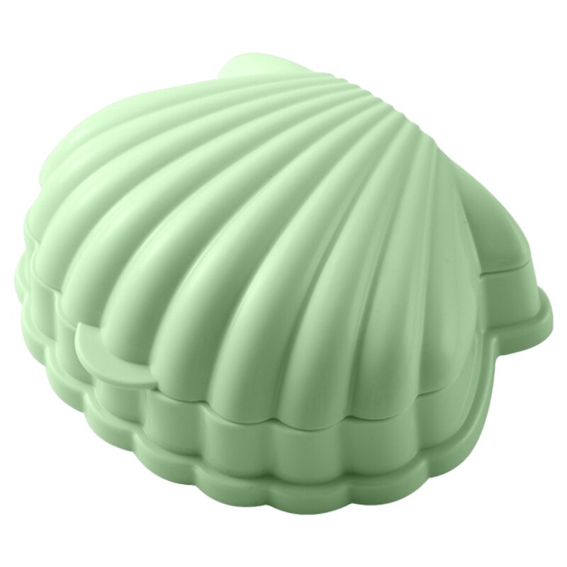 Shell-shaped Soap Holder Bathroom Shower Dish Plates Storage Box With Self Draining Soap Dishes for Kitchen Bathroom: Green