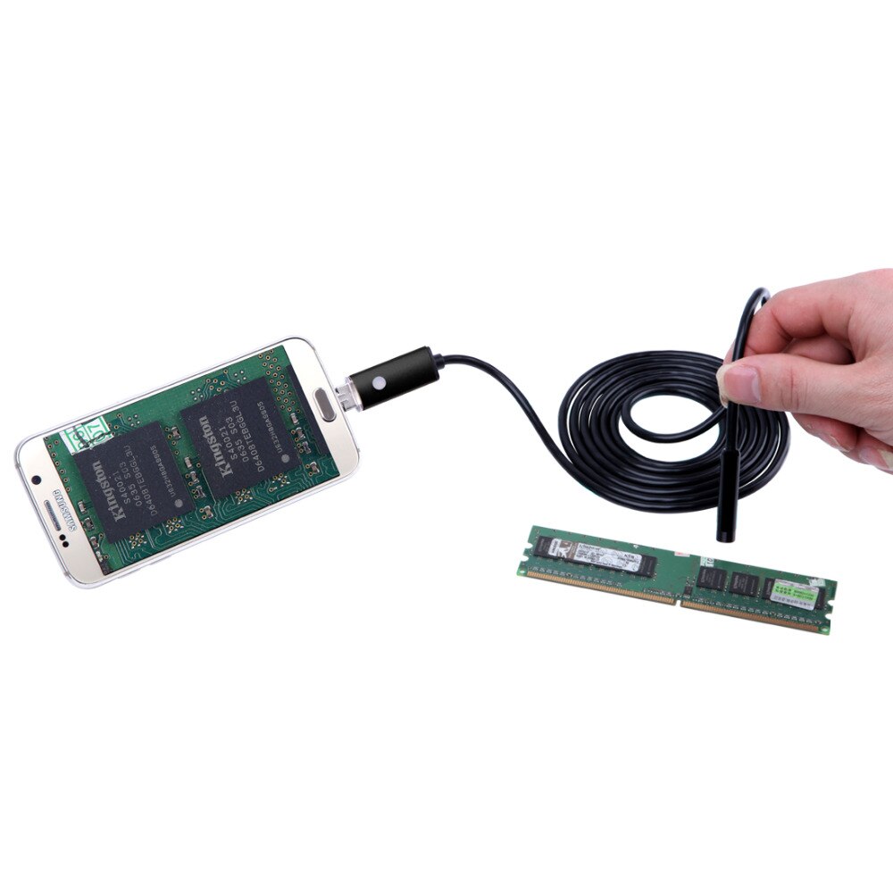 2 i 1 android otg snake usb endoskop kamera 5.5mm 2m/5m smart android telefon otg usb borescope inspektion snake tube kamera