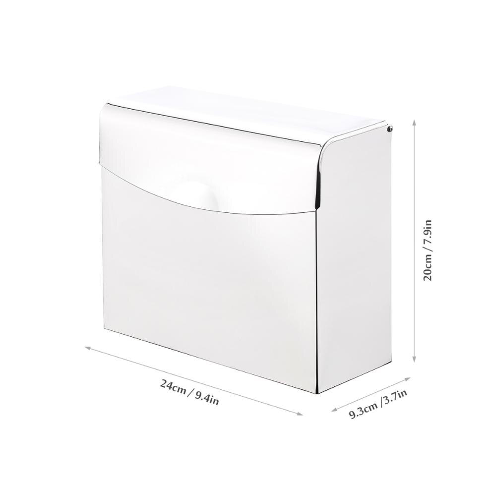 Wall Mounted Bathroom Tissue Dispenser Stainless Steel Tissue Box Holder for Multifold Paper Towels with Safety Lock for Toilet: A