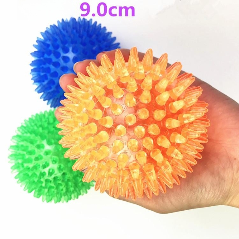 1 Uds. Juguete para hacer sonido, masaje de picadura suave, bola elástica, limpieza de dientes, entrenamiento TPR, dientes de mascota, masticar, bolas de espinillo, accesorios para mascotas