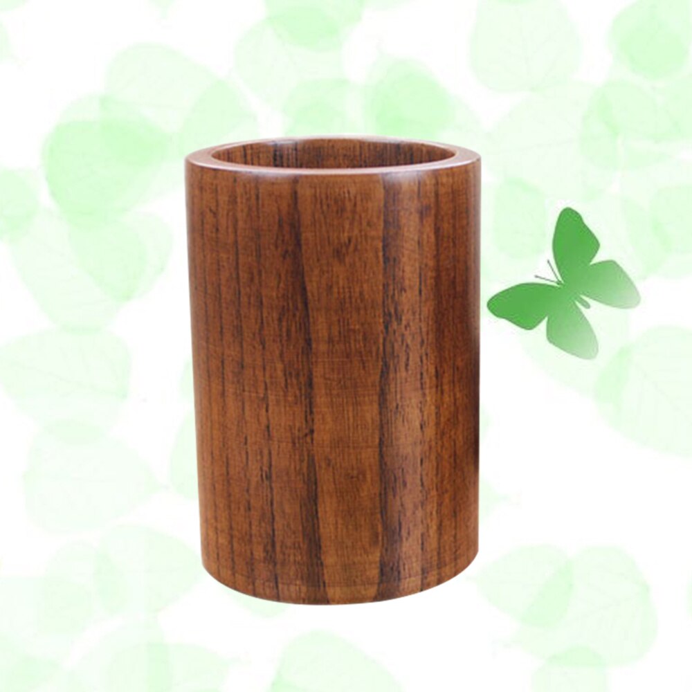 Eco-vriendelijke Houten Gebruiksvoorwerp Houder Ronde Eetstokjes Organizer Caddy Voor Keuken Spatel Tang Bestek Vork Lepel: Default Title