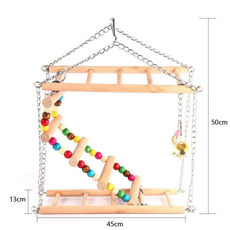 Image showcasing Parrots Toys Bird Swing Exercise Climbing Hanging ... – Grandado
