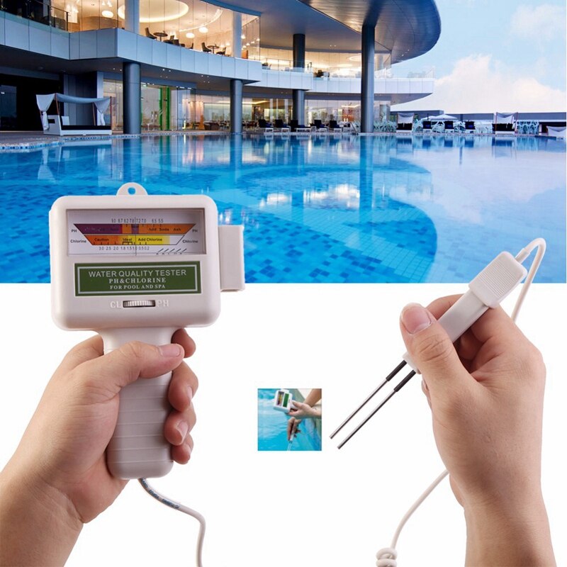 Vand ph klor tester swimmingpool spa niveau meter analyse måling monitor detektor check test kit