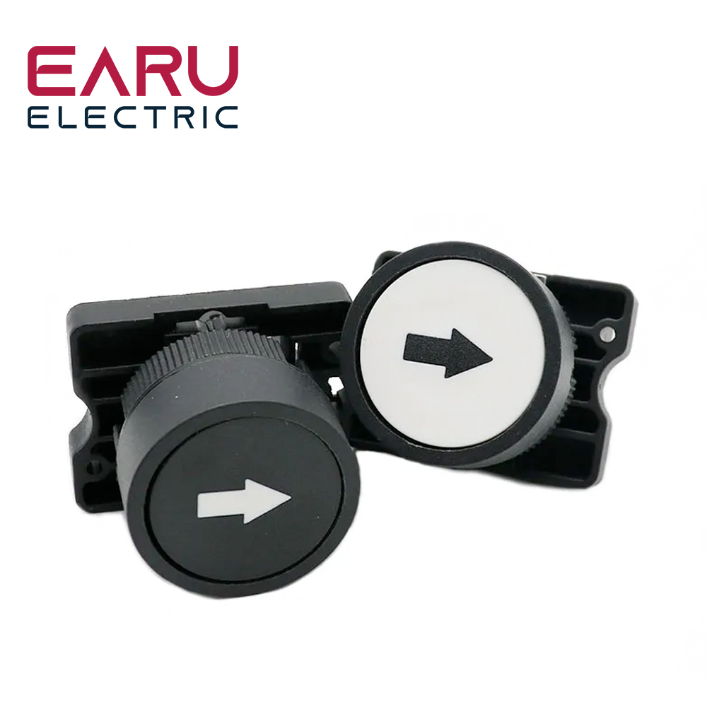 22Mm Start Stop Knop Met De Pijl Symbool XB2 Platte Touch Schakelaar Knop Momentary Button Switch Plastic Rood/groene Push Knoppen