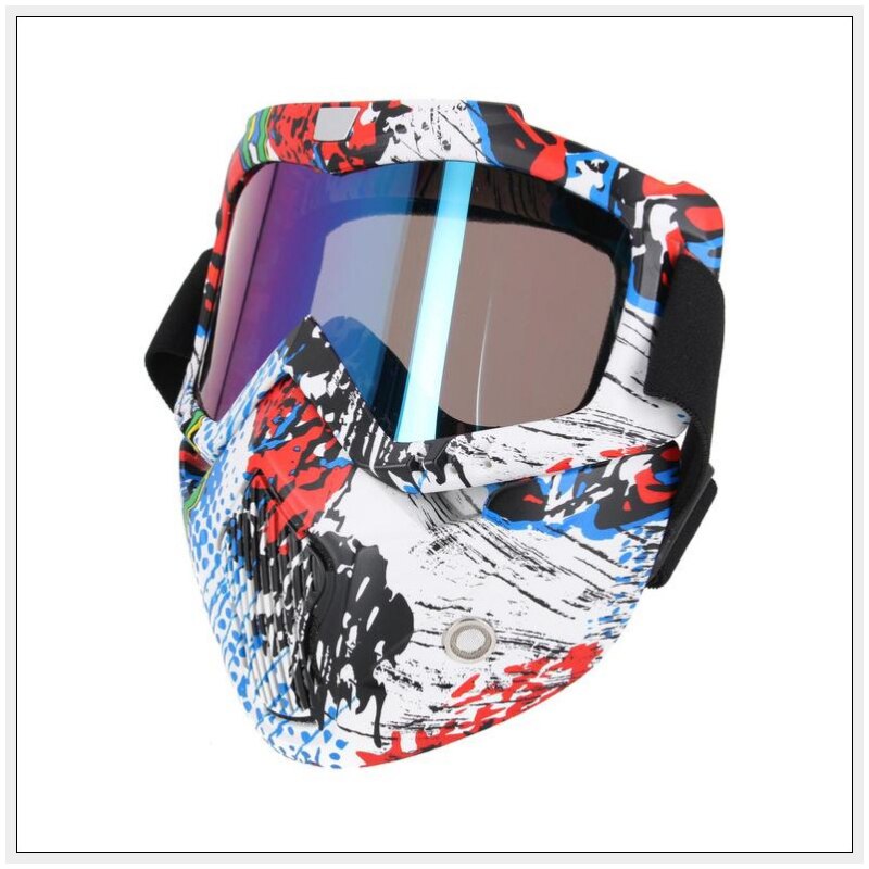 Motorcrossbrillen ski sneeuwscooterbrillen heren dames motorcross race beschermende brillen sneeuwscooterbrillen met mondfilter