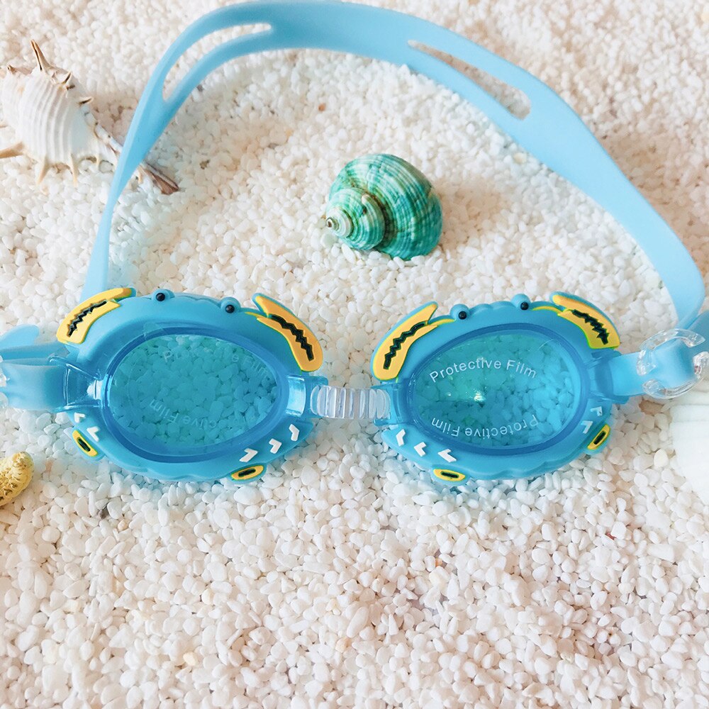 Svømmebriller tegneserie justerbar børn vandtæt anti-dug silikone svømmebriller briller udstyr