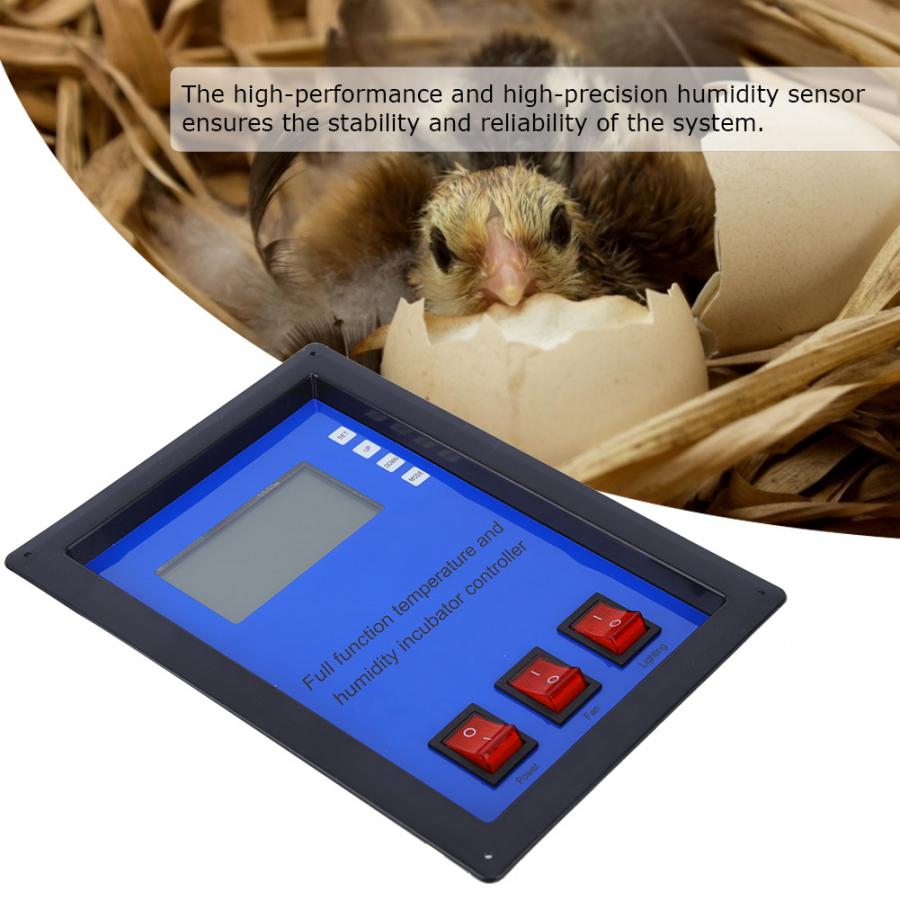 Pro Egg Incubator Intelligent Temperature Humidity Controller Multifunction Automatic Incubator 180-240V