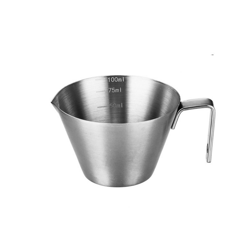 Miarka robić Espresso ze stali nierdzewnej 304, kubek 100 ml z uchwytem, kubek robić Espresso, mały dzbanek robić kawy, kubek hotelowy: Pomarańczowy