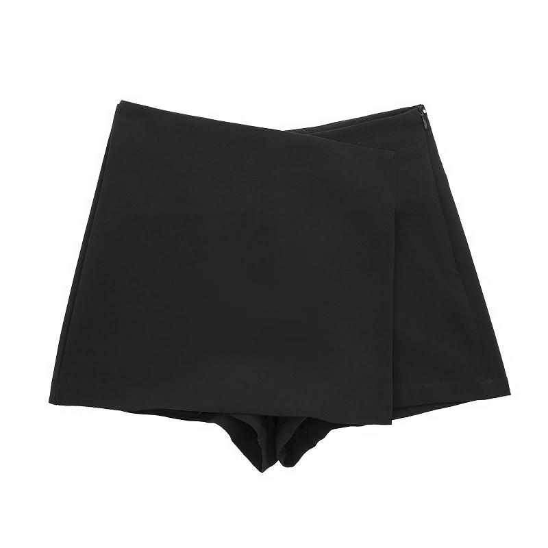 Traf shorts kvinder sommer afslappet fest nederdel shorts dame hvid khaki sort kort nederdel bukser til kvinder: L / Sort