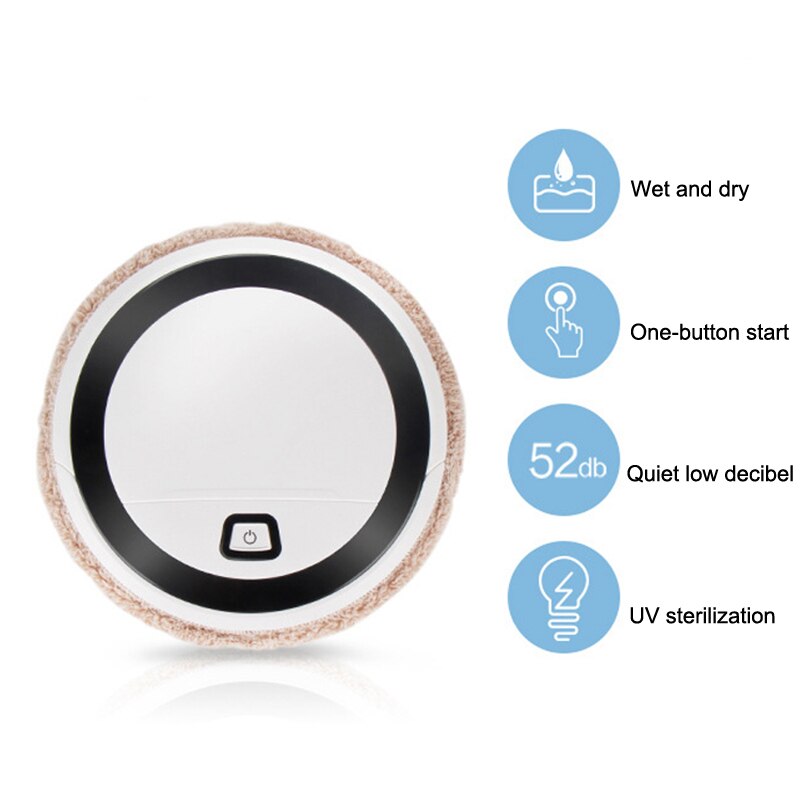 Auto Vacuum Cleaner Robot Cleaning Home Automatic Mop Dust Clean Sweep for Sweep Wet Floors Carpet Travel Home DU55