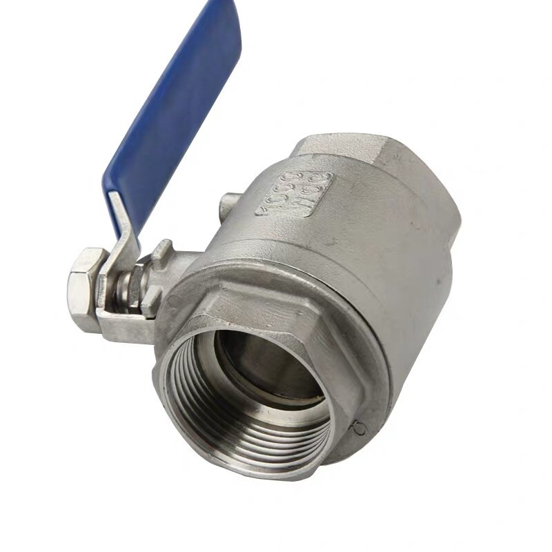 1pcs DN8-DN50 SS304 Stainless Steel Sanitary Female 2 Piece Full Port Ball Valve with Vinyl Handle Thread Valves