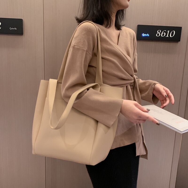 Women Handbag Large Capacity Shoulder Bags PU Leather Shoulder Bags Ladies Wild Bags Sac A Main Femme