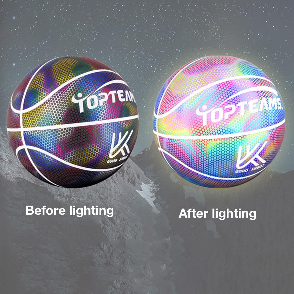 No. 7 Reflective Basketball Luminous Basketball Game Luminous Basketball Holographic Luminous Basketball Perfect