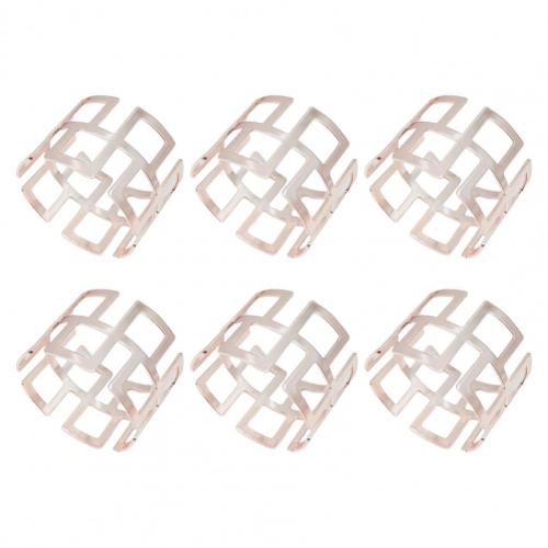6Pcs Napkin Buckle Exquisite Table Decoration Napkin Rings for Kitchen Table Napkins: Rose Gold