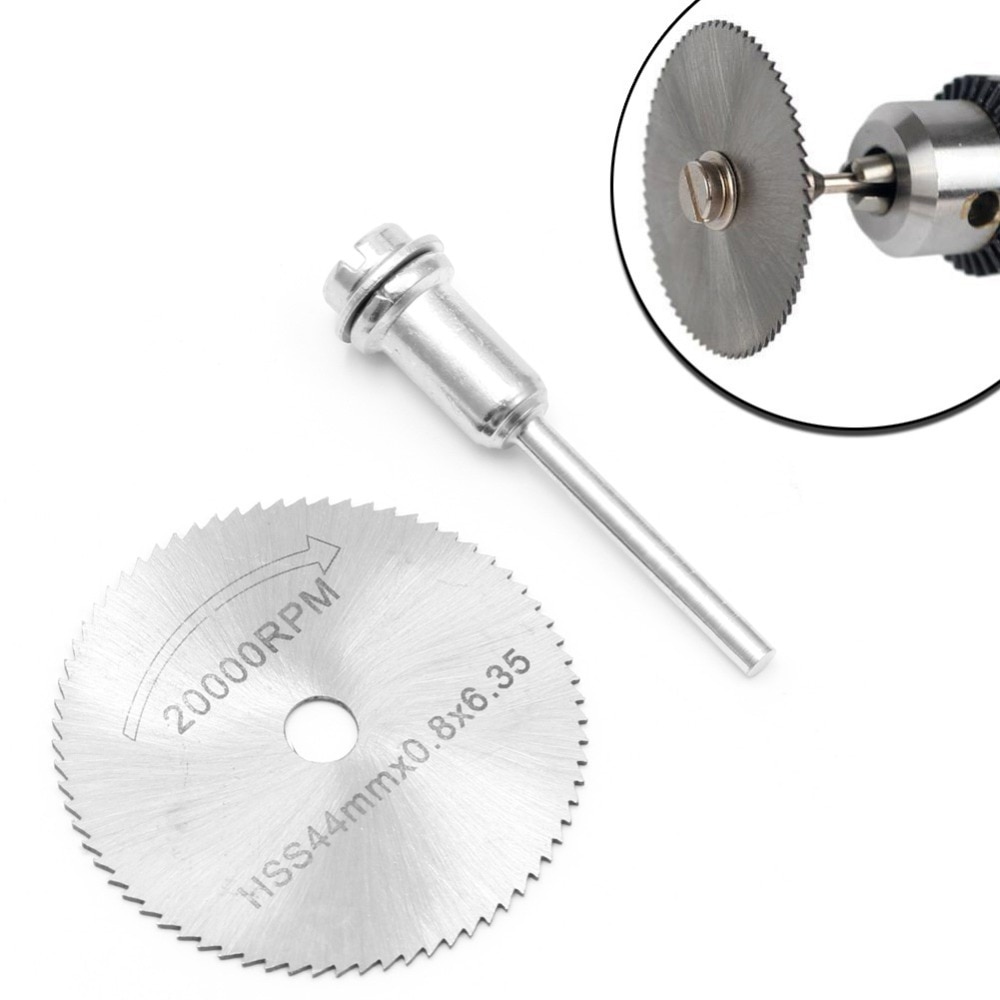 44MM HSS Cutting Disc Grinder Cutoff Circular Saw Rotary Blades Tool + Rod