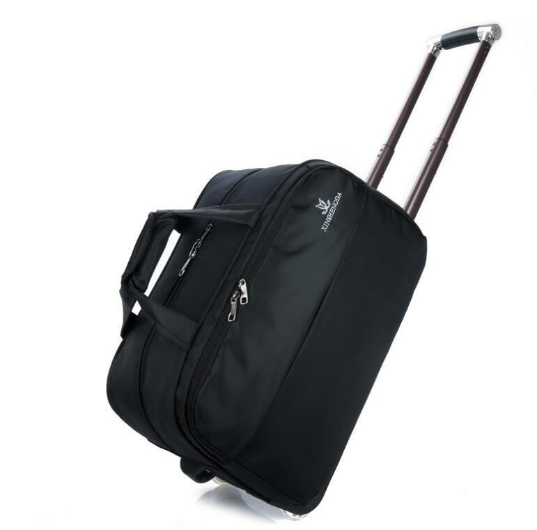 Mannen Grote Capaicty Rolling Bagage Tas Reizen Trolley Tas Met Wielen Bagage Koffer Reistassen Op Wiel Wielen Rolling Tassen: black 24 inch
