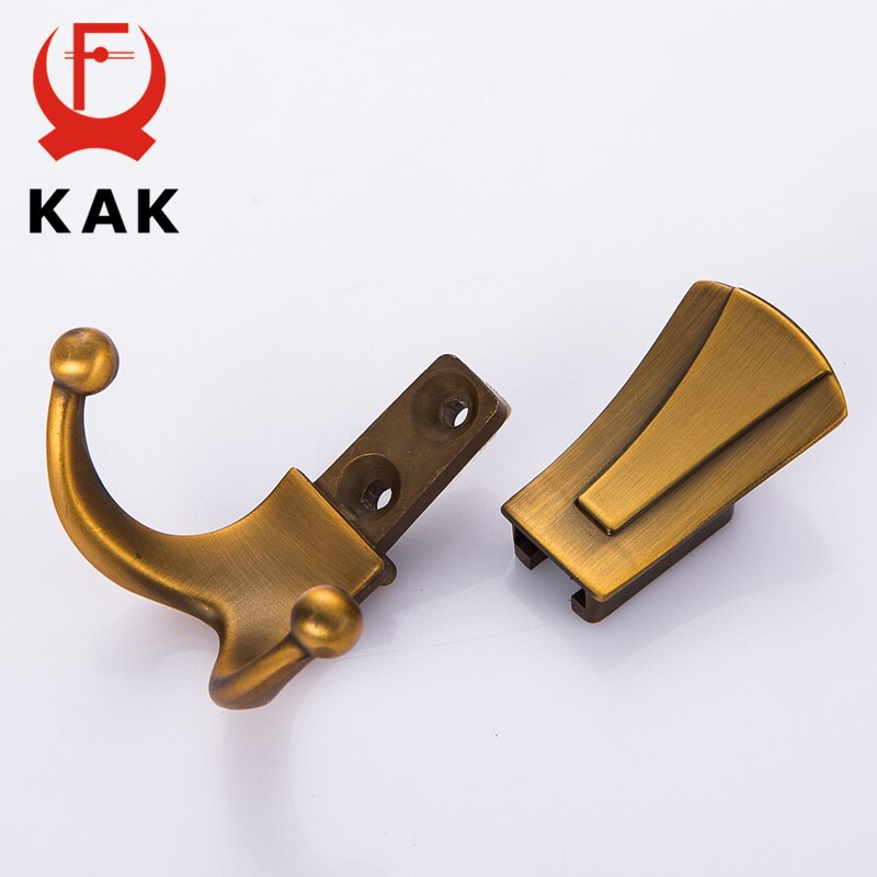 KAK 5PCS Mode Badkamer Muur Hangers 2 Haken Robe Haken Wall Mounted Kleerhanger Rekken met schroeven Jas Handdoek muur Haken