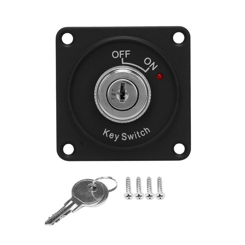 Universal 12V Car Boat Motorcycle Ignition Starter Key Ignition Switch Panel 2Position With 2 Keys: Default Title