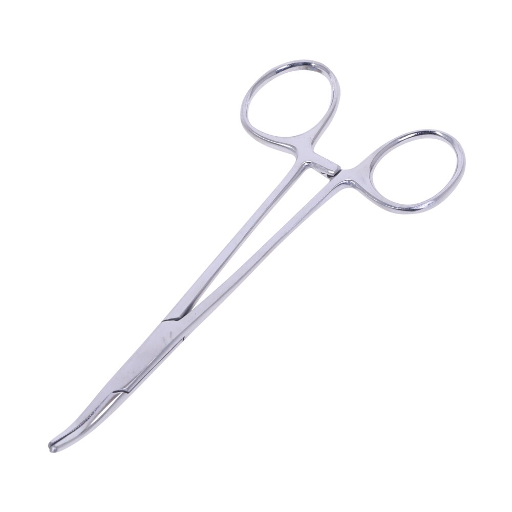 Stainless Steel Fishing Curved Tip Hemostat 12.5cm Haemostatic Locking Clamps Forceps Scissors Pliers