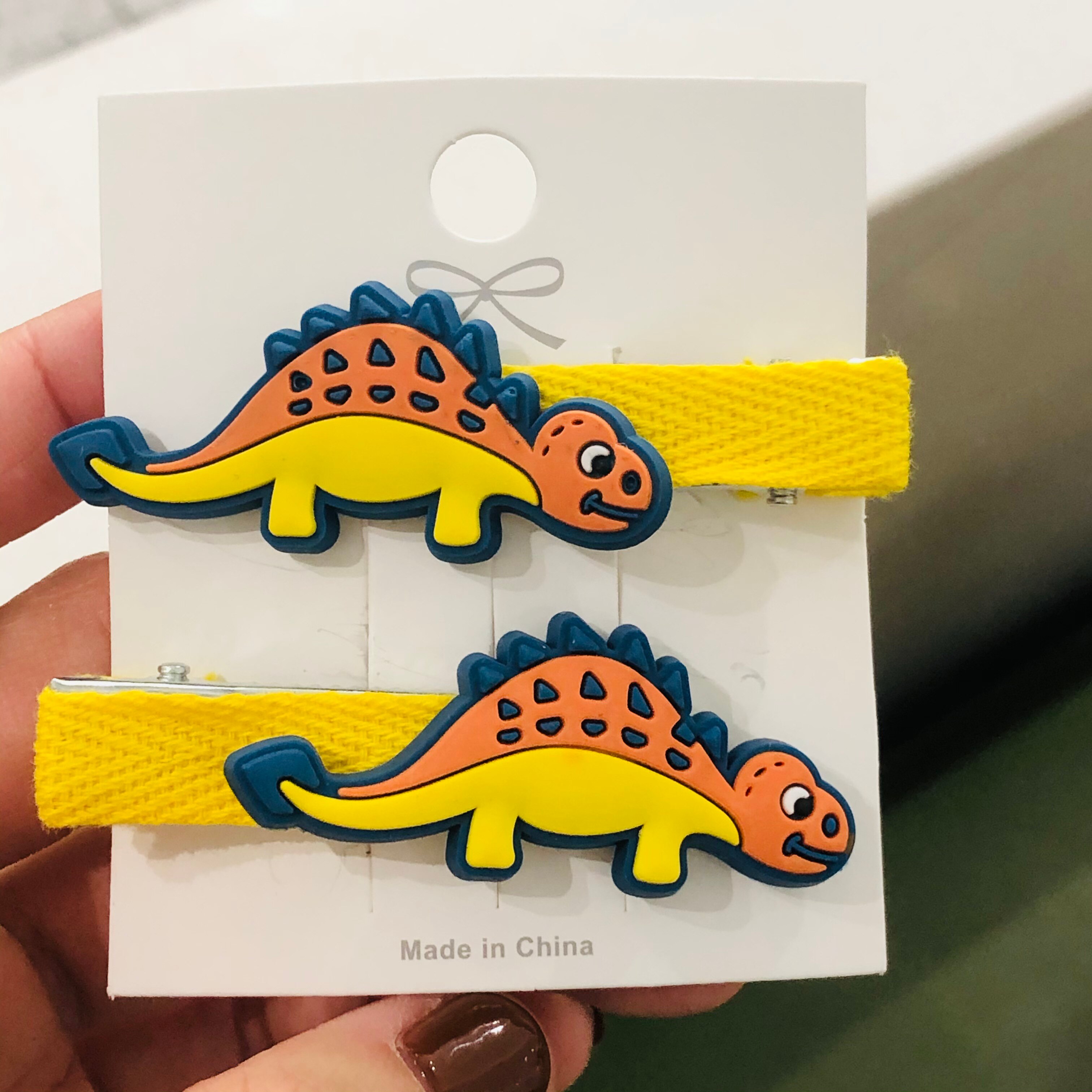 2 Teile/satz Mädchen Nette Dinosaurier Ebene Gewinde Tuch Haarnadeln freundlicher Süße Haar Clip Barrettes Stirnband freundlicher Haar Zubehör: Burgund