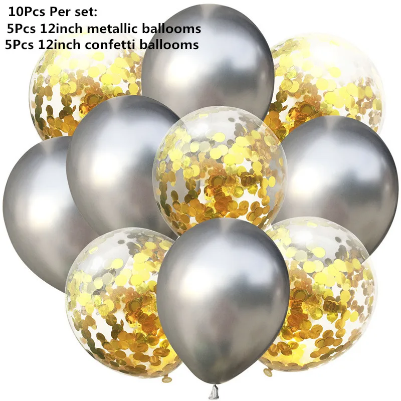 10/14 pçs mix rosa balões coração estrela rosegold confete balão festa de aniversário decorar crianças adulto bolas de ar casamento globos