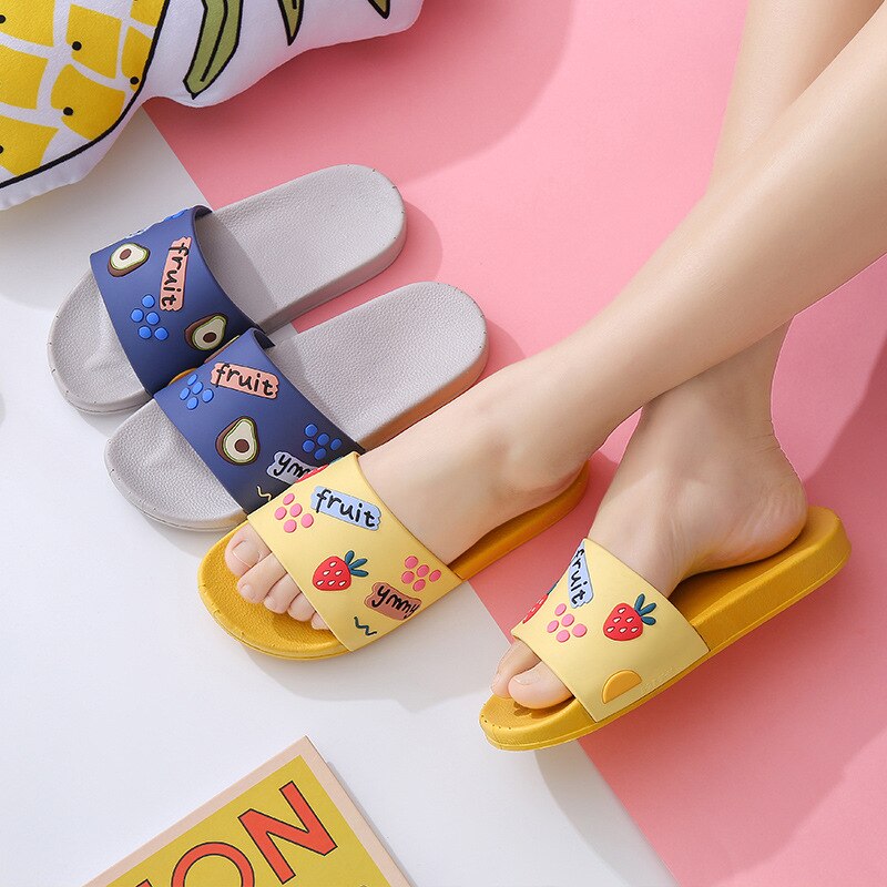 Slippers Vrouwen Zomer Leuke Cartoon Paar Thuis Indoor Antislip Badslippers Slippers Mannen Huis Slippers Voor mannen Schoenen Mannen