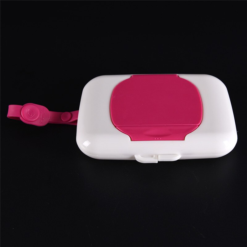 Tragbare Feuchttücher Boxen Für Außerhalb Reisen schnappen-Gurt Tücher Container Baby pflege Zubehör: Rosa