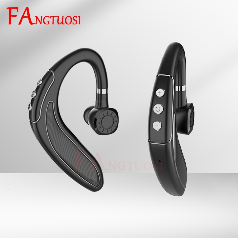 FANGTUOSI Larga modo de reposo-auriculares, inalámbricos por bluetooth 5,0, auriculares estéreo de negocios con micrófono de alta definición