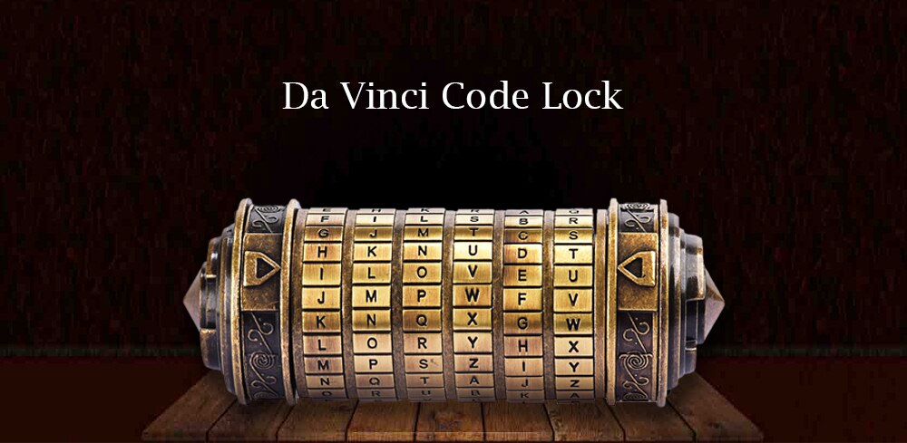 Retro lockbox da vinci kode alfabet låse hjem dekoration fødselsdag brev adgangskode lås pædagogisk puslespil