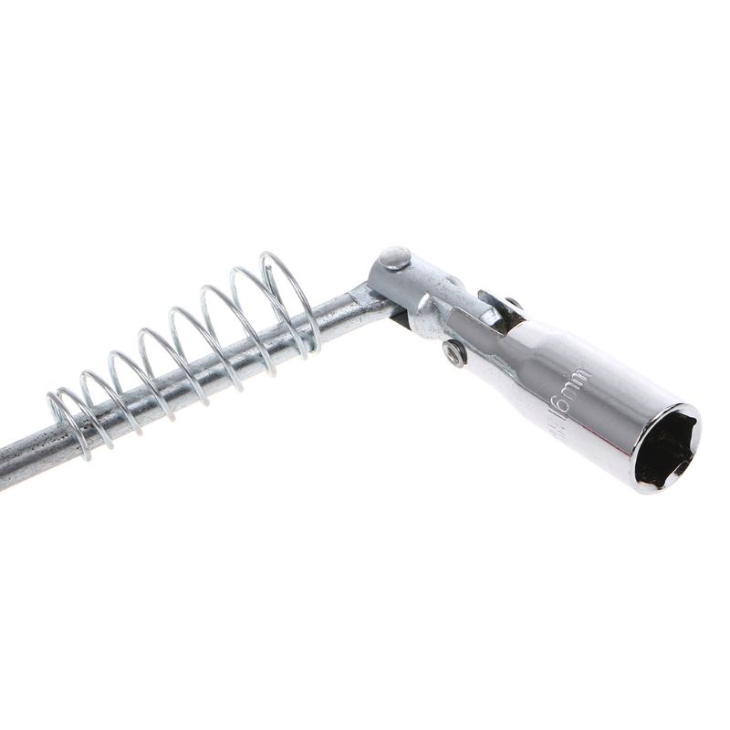 16mm/0.6" Magnetic Spark Plug Removal Tool T-Bar T-Handle Flexible Spanner Socket Wrench Auto Repair Hardware Tools