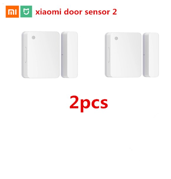 Xiaomi-Sensor de puerta y ventana Mijia 2 Original, Detector de alarma antirrobo de seguridad con conexión Bluetooth, para aplicación MI Home: 2 pcs