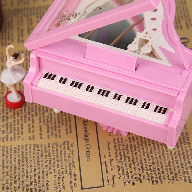 Nueva caja de música romántica con forma de Piano clásico para bailarina, caja Musical con manivela, cajas musicales para cumpleaños, boda, de amor, decoración del hogar